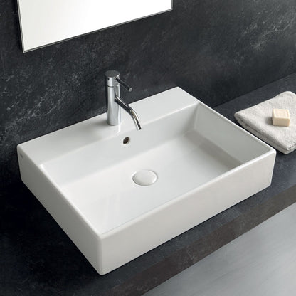 # LAVABO RETTANGOLARE SMILE 50 in ceramica - CIELO garantisce un risultato di grande impatto estetico per il tuo bagno