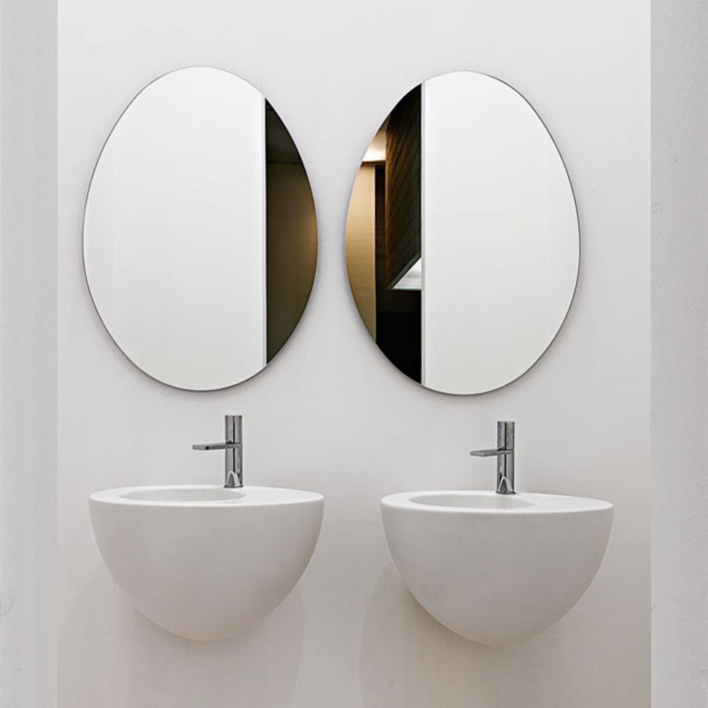# LAVABO SOSPESO CON TROPPOPIENO LE GIARE 56Cm - CIELO sanitari per bagno in ceramica di alta qualità Made in Italy