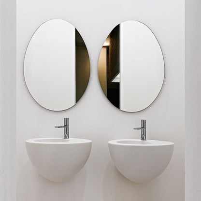 # LAVABO SOSPESO CON TROPPOPIENO LE GIARE 56Cm - CIELO sanitari per bagno in ceramica di alta qualità Made in Italy