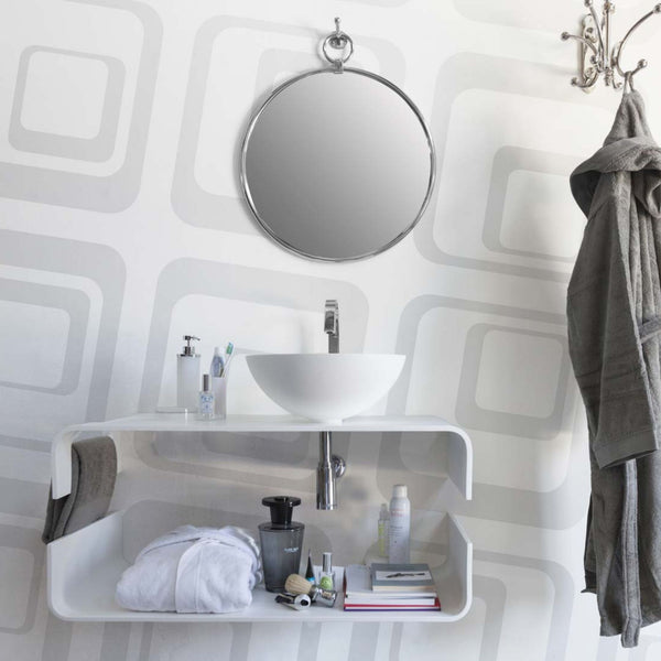 LAVABO SPOT lavantino da appoggio in Betacryl bianco - CIPÍ 39.5x39.5cm lavandino a ciotola moderno con bordi sottili