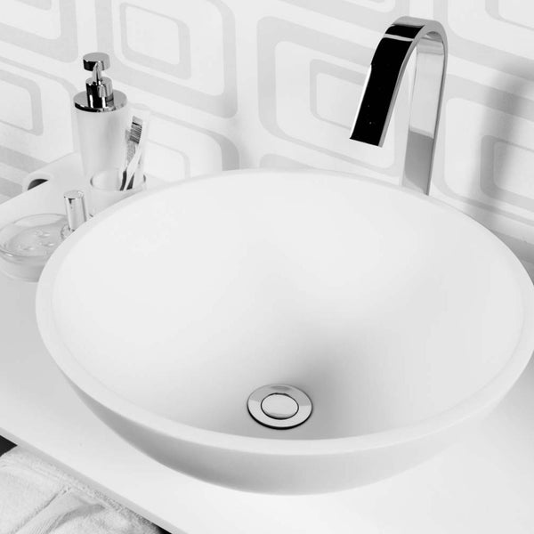 LAVABO SPOT lavantino da appoggio in Betacryl bianco - CIPÍ 39.5x39.5cm lavandino a ciotola moderno con bordi sottili