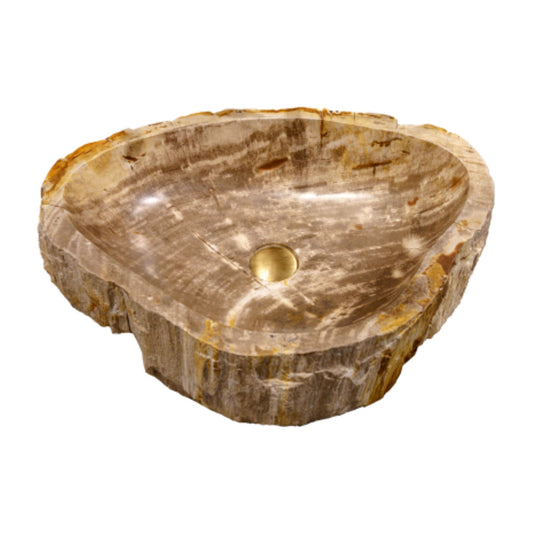 LAVABO STONE TREE da appoggio - CIPÍ lavandino ricavato da una sezione di albero pietrificato