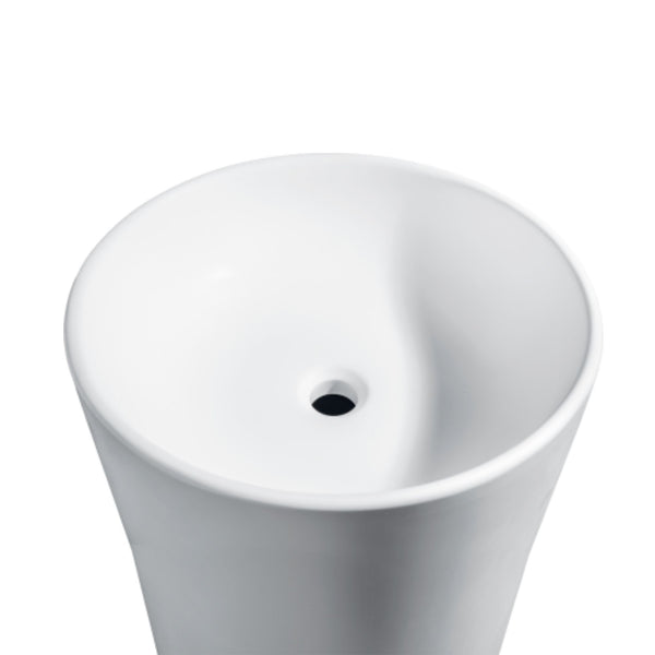 LAVABO THE TUBE FREESTANDING in Istone Bianco - CIPÍ lavandino moderno da terra per bagno