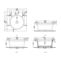 # LAVABO TONDA ELLE - CIELO elegante forma rotonda dal design contemporaneo Made in Italy