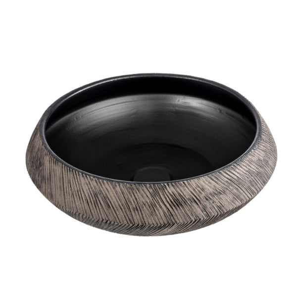 LAVABO TUAREG in argilla decorata a mano - CIPÍ design etnico Made in Italy, fascino artigianale e senza tempo