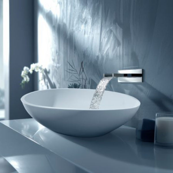 LAVABO UOVO lavantino Istone Solid Surface HQ - CIPÍ bianco opaco 60x35cm design moderno per bagno elegante