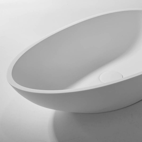 LAVABO UOVO lavantino Istone Solid Surface HQ - CIPÍ bianco opaco 60x35cm design moderno per bagno elegante
