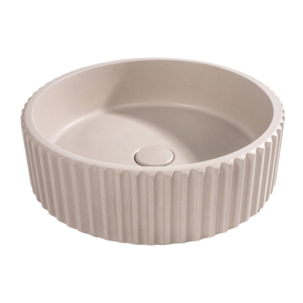 LAVABO OYSTER in cemento impermeabilizzato 40Ø - CIPÍ lavandino moderno e vellutato, con piletta click clack inclusa