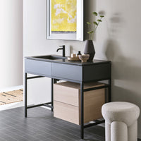 # LAVABO con MOBILE e CASSETTIERA MILANO - CIELO lavandino per bagno caratterizzato da linee essenziali e pulite