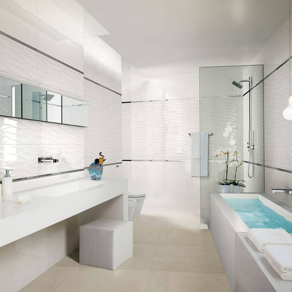 # LUMINA 25x75 - FAP CERAMICA lumina, rivestimenti moderni in pasta bianca per ambienti raffinati