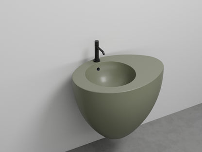 # LAVABO SOSPESO CON TROPPOPIENO LE GIARE 70Cm - CIELO sanitari per bagno in ceramica di alta qualità Made in Italy