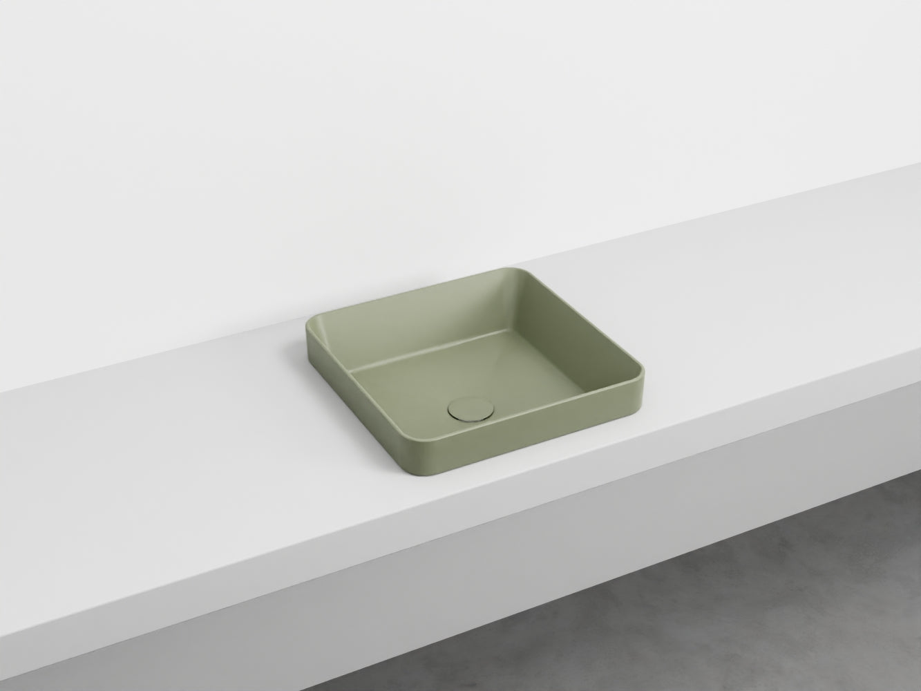 # LAVABO QUADRATO SEMINCASSO ENJOY - CIELO lavandino semi incasso in ceramica made in Italy