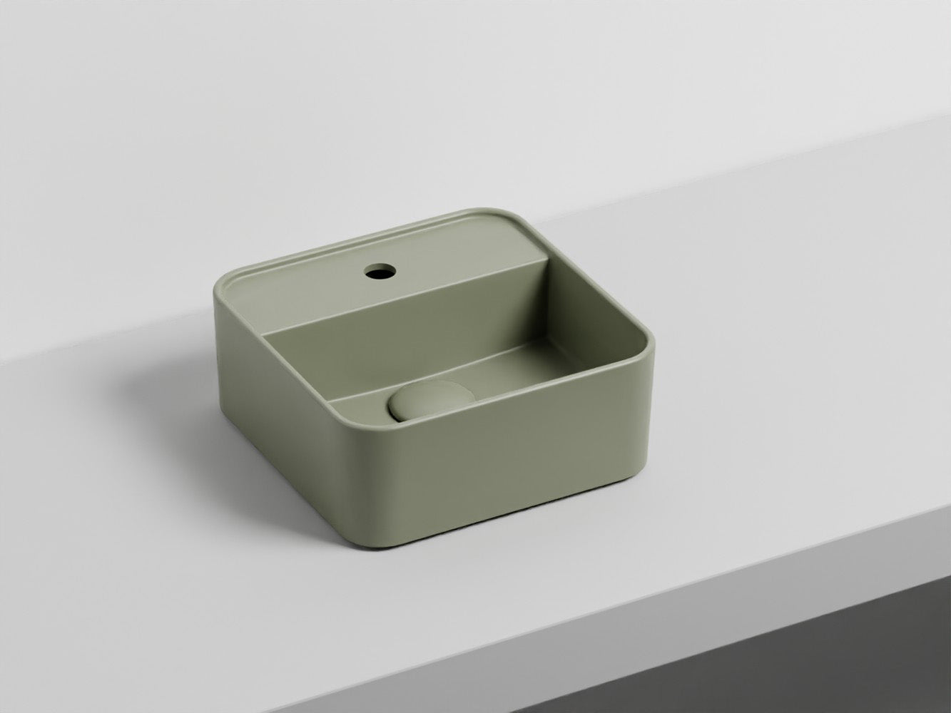 # LAVABO LES PETITES QUADRATO MONOFORO 28 - CIELO lavandino bagno da appoggio compatto