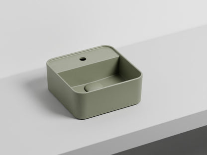 # LAVABO LES PETITES QUADRATO MONOFORO 28 - CIELO lavandino bagno da appoggio compatto