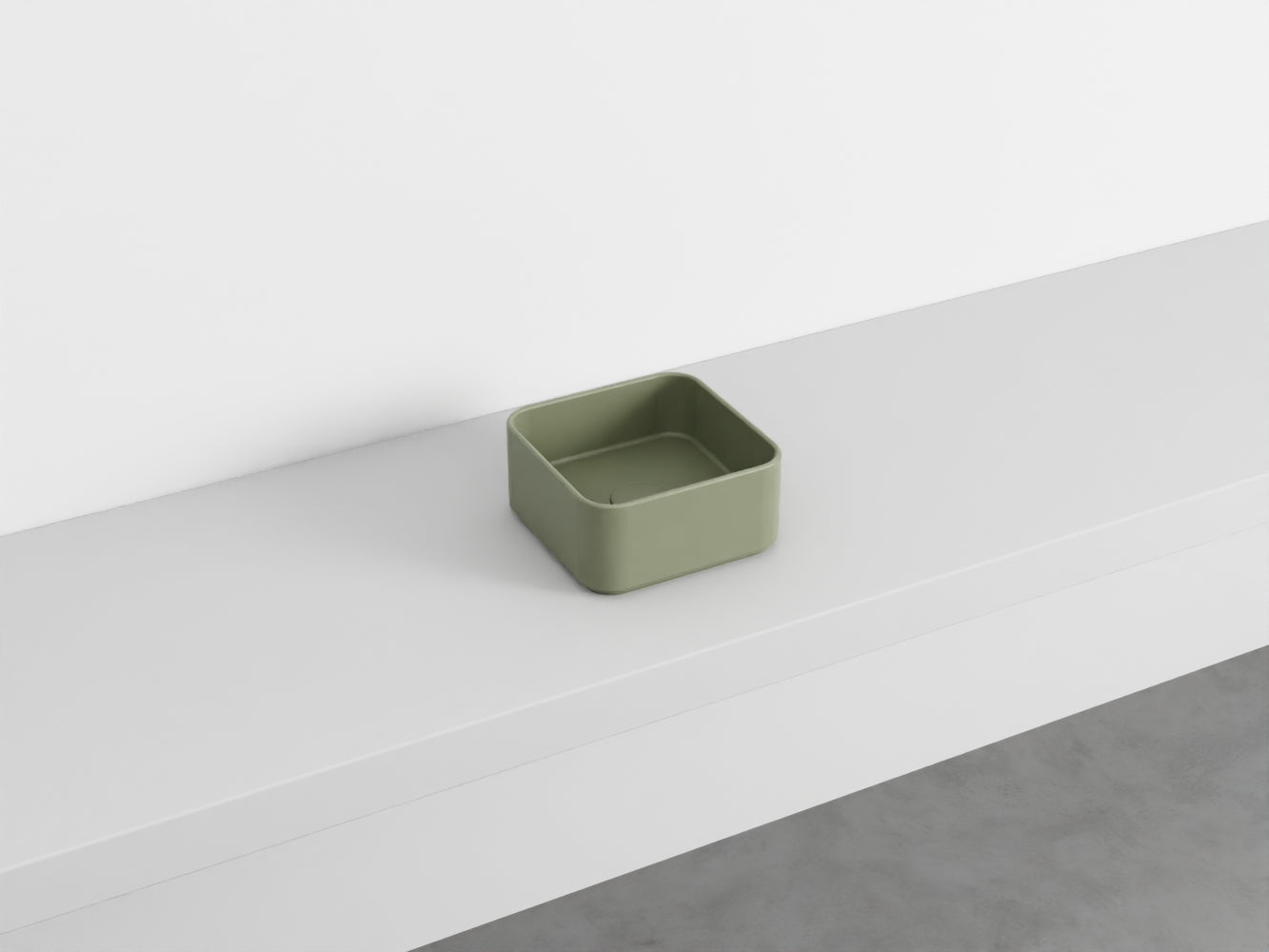 # LAVABO QUADRATO da APPOGGIO MINIMO - CIELO lavandino in ceramica per bagno