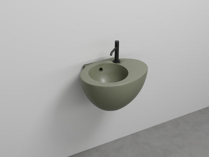 # LAVABO SOSPESO CON TROPPOPIENO LE GIARE 56Cm - CIELO sanitari per bagno in ceramica di alta qualità Made in Italy