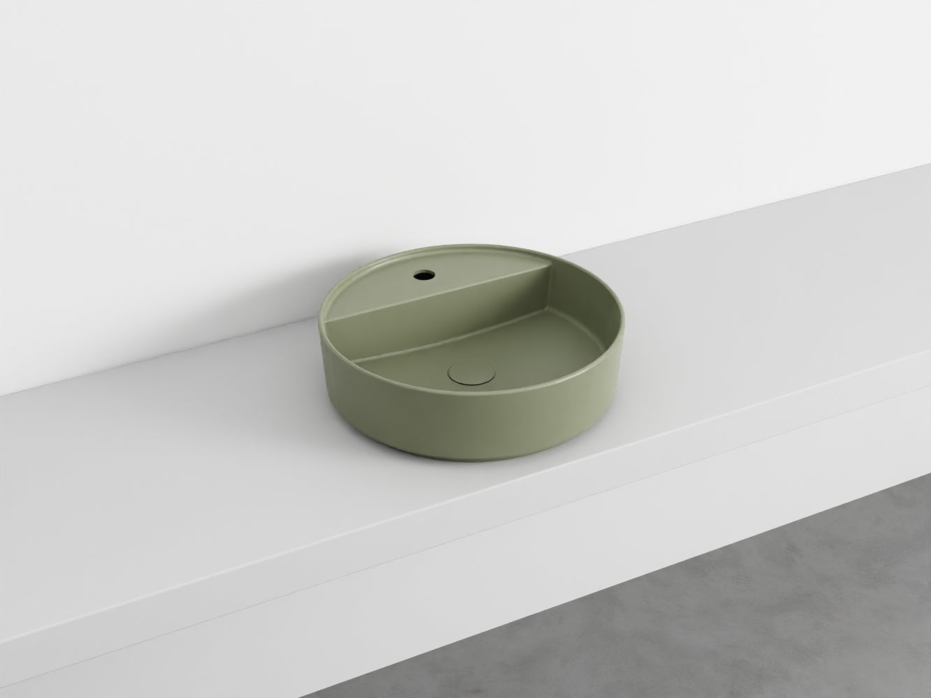 # LAVABO TONDO MONOFORO da APPOGGIO SHUI COMFORT - CIELO lavandino in ceramica per bagno