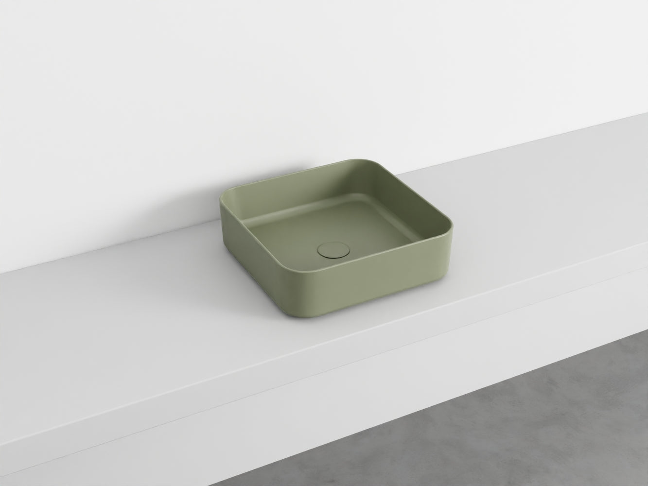 # LAVABO QUADRATO da APPOGGIO SHUI COMFORT - CIELO lavandino per bagno in ceramica