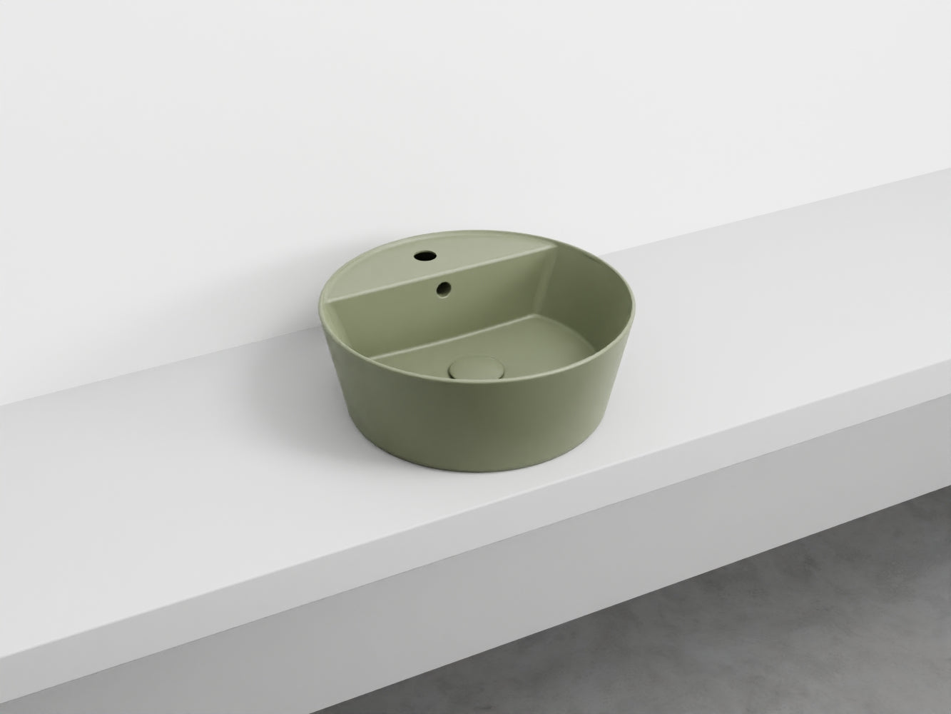 # LAVABO da appoggio HANDY - CIELO  in ceramica smaltata con foro rubinetto e design moderno