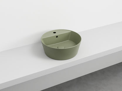 # LAVABO da appoggio HANDY - CIELO  in ceramica smaltata con foro rubinetto e design moderno