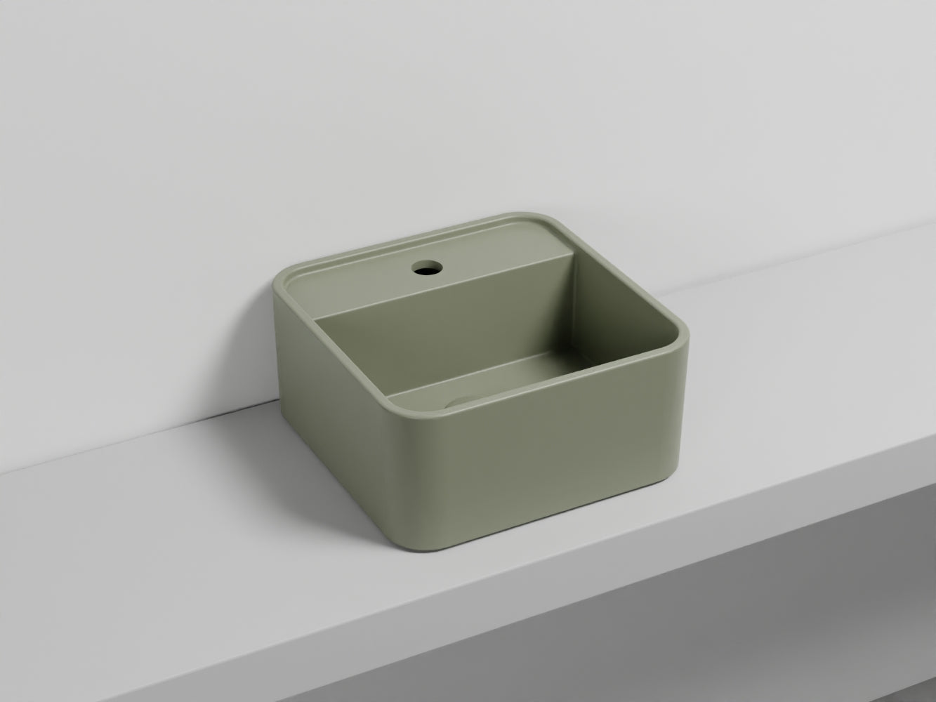 # LAVABO LES PETITES QUADRATO MONOFORO 35 - CIELO lavandino per bagno da appoggio