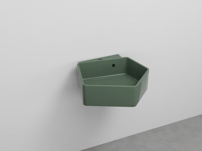 # LAVABO SOSPESO KANTO con TROPPOPIENO da 50cm - CIELO in ceramica compatto ed elegante per bagni moderni Made in Italy