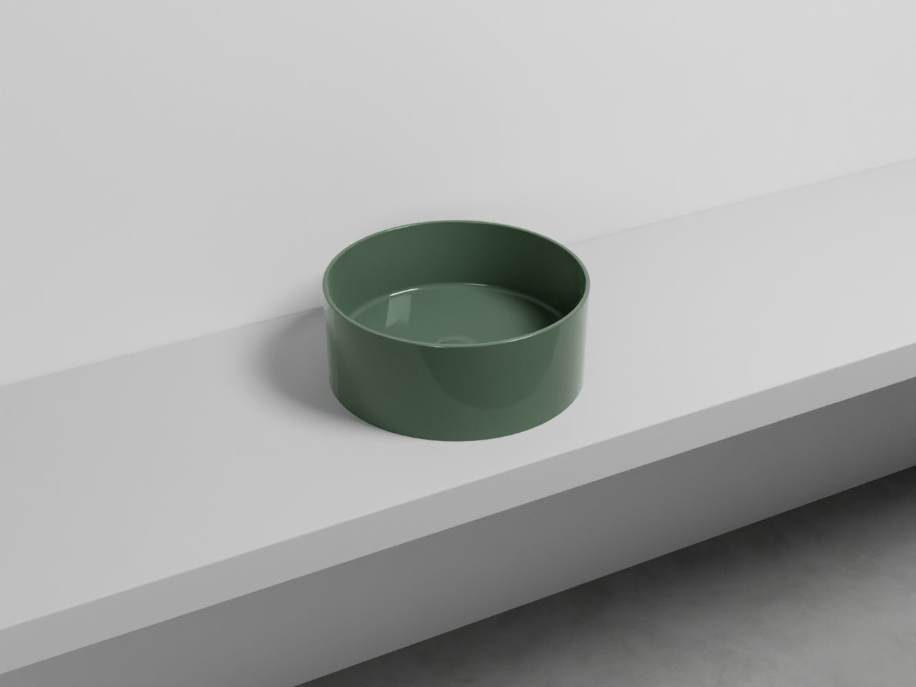 # LAVABO TONDO DA APPOGGIO THEO - CIELO in ceramica di alta qualità made in Italy per il tuo bagno