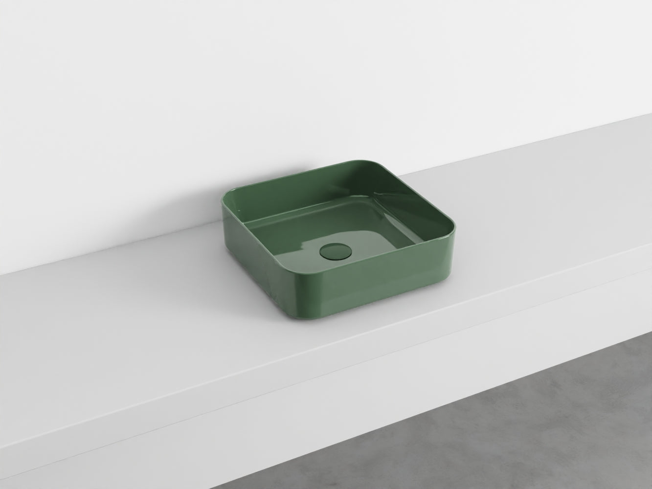 # LAVABO QUADRATO da APPOGGIO SHUI COMFORT - CIELO lavandino per bagno in ceramica