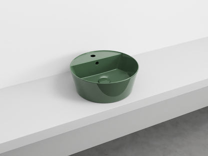 # LAVABO da appoggio HANDY - CIELO  in ceramica smaltata con foro rubinetto e design moderno
