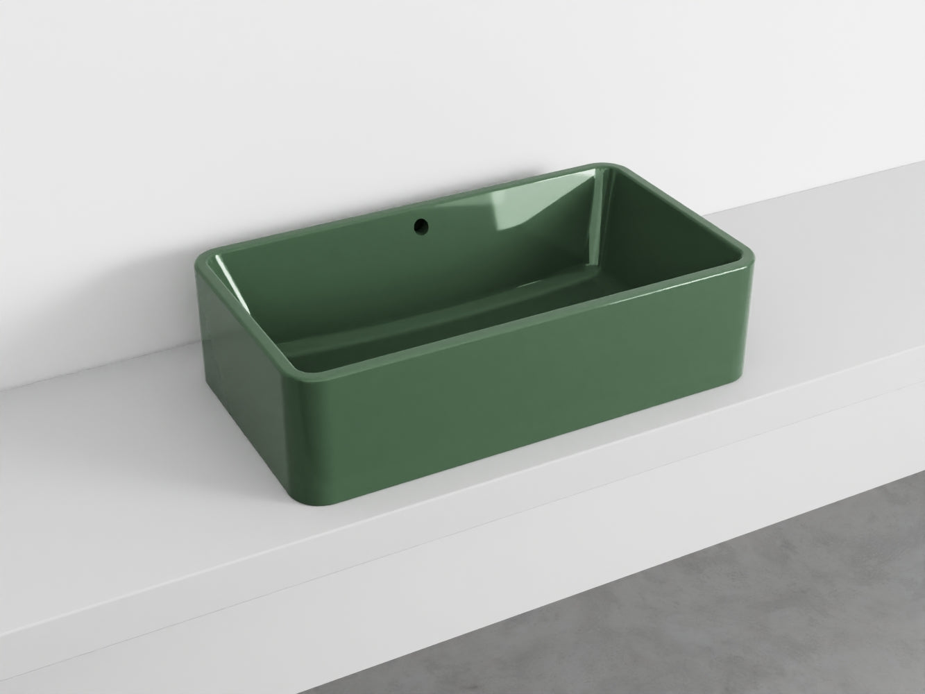 # LAVABO RETTANGOLARE da APPOGGIO 75x20H SHUI COMFORT - CIELO lavandino in ceramica per bagno