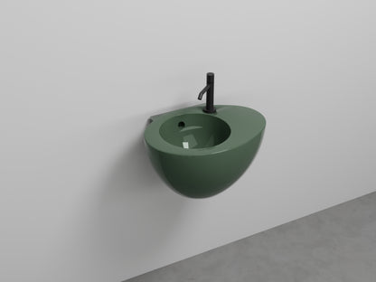 # LAVABO SOSPESO CON TROPPOPIENO LE GIARE 56Cm - CIELO sanitari per bagno in ceramica di alta qualità Made in Italy