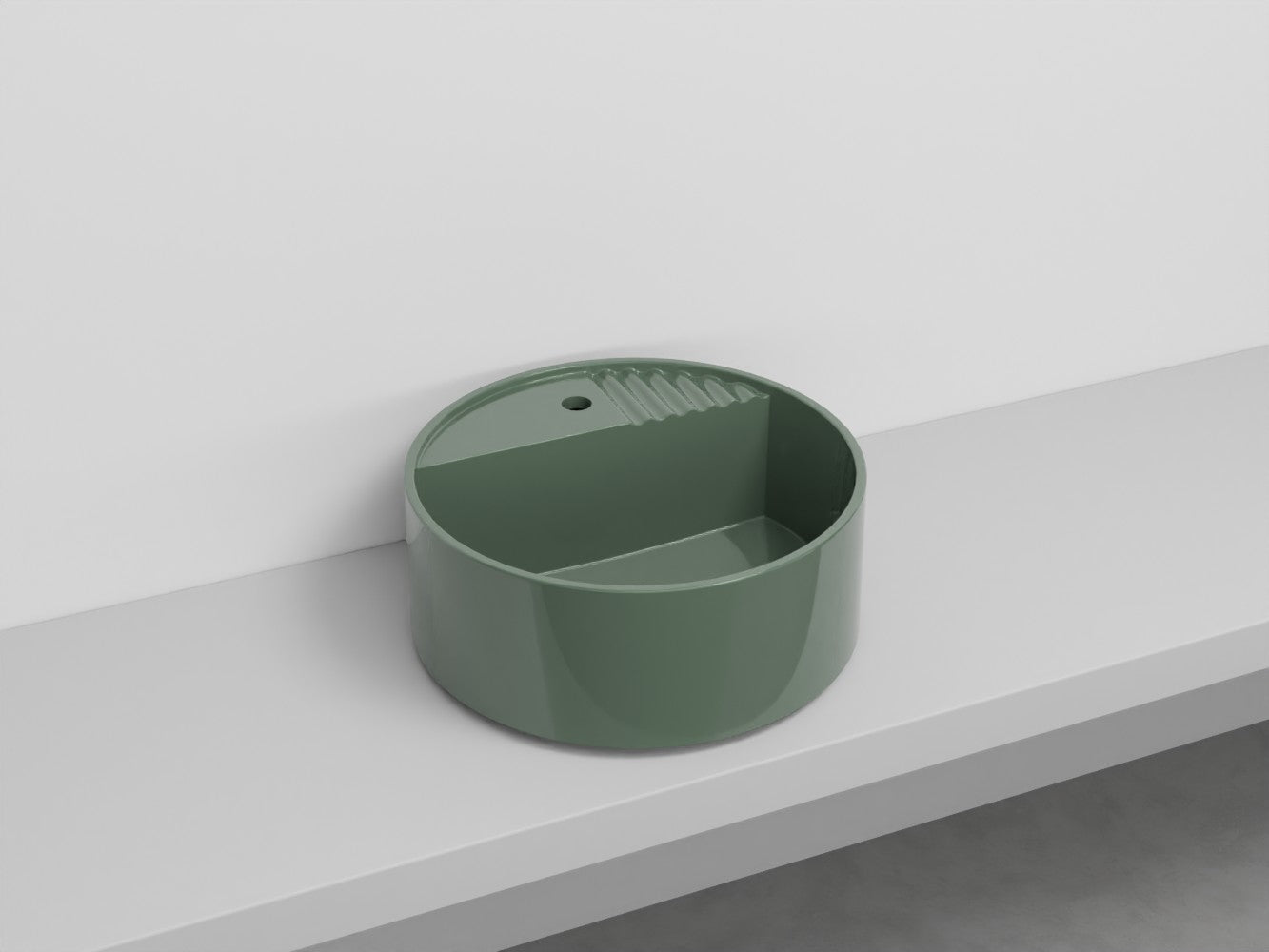 # LAVABO TONDO MONOFORO TIBERINO ARCADIA in ceramica - CIELO lavandino per bagno