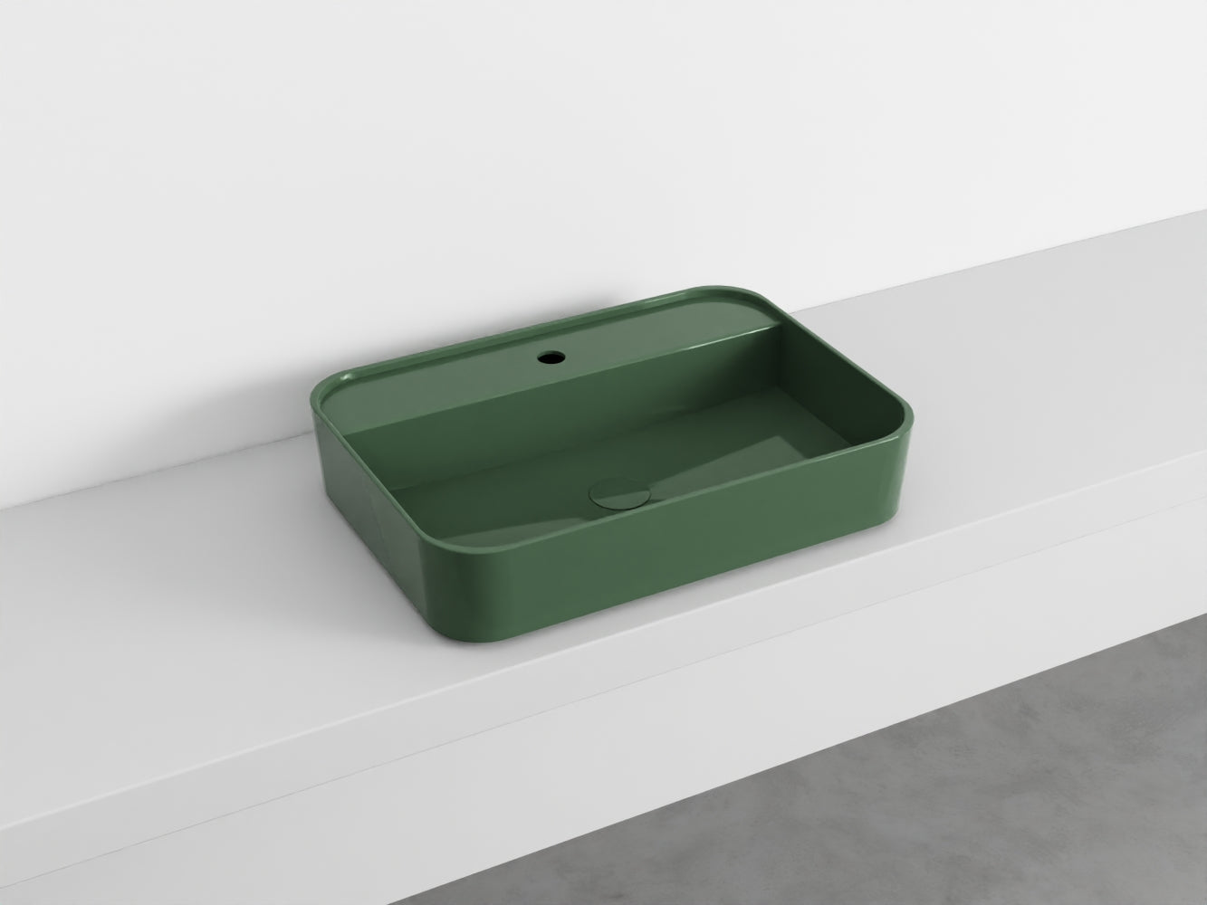 # LAVABO RETTANGOLARE da APPOGGIO MONOFORO SHUI COMFORT - CIELO lavandino sanitari in ceramica per bagno