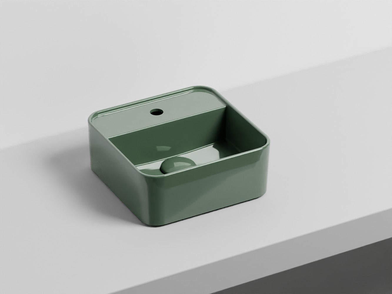 # LAVABO LES PETITES QUADRATO MONOFORO 28 - CIELO lavandino bagno da appoggio compatto
