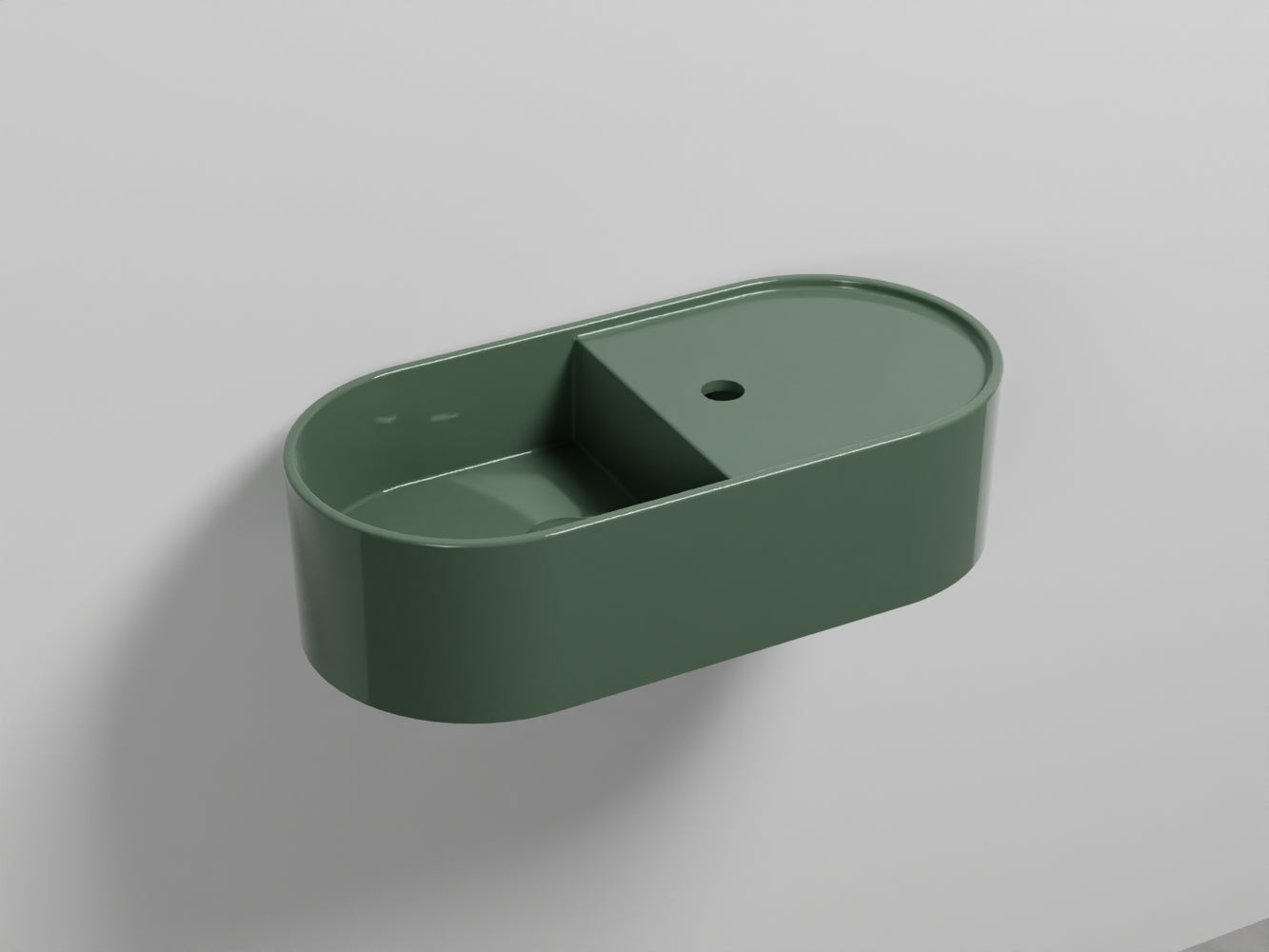 # LAVABO LES PETITES OVALE 60 MONOFORO - CIELO installazione sia sospesa che da appoggio per bagno