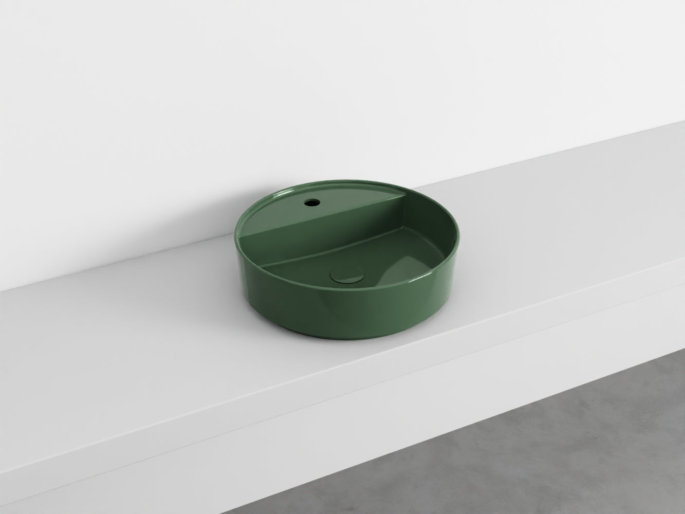 # LAVABO TONDO MONOFORO da APPOGGIO SHUI COMFORT - CIELO lavandino in ceramica per bagno