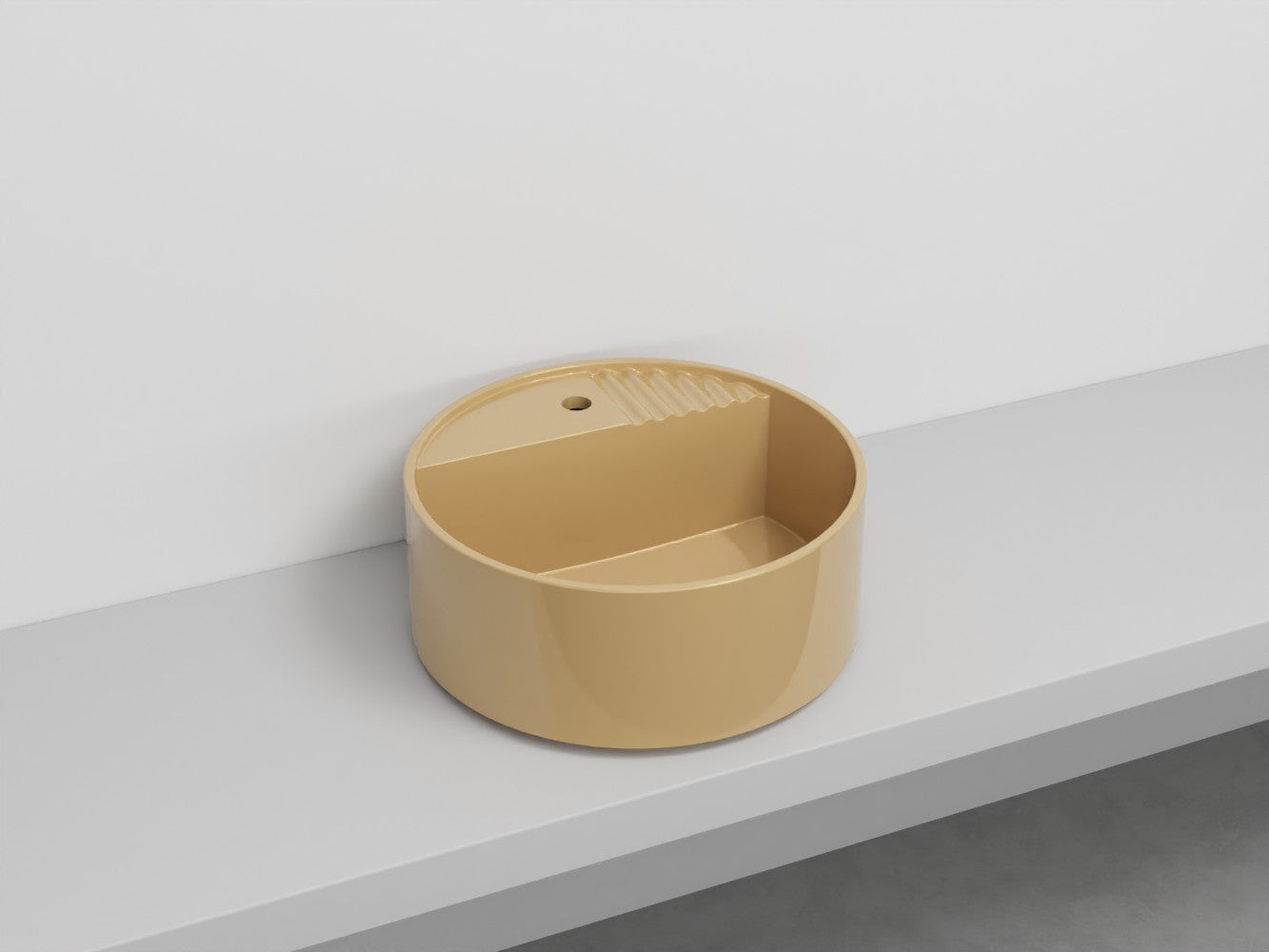 # LAVABO TONDO MONOFORO TIBERINO ARCADIA in ceramica - CIELO lavandino per bagno