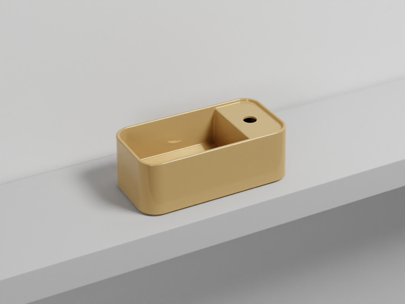 # LES PETITES RETTANGOLARE MONOFORO - CIELO lavandino compatto per bagno stretto