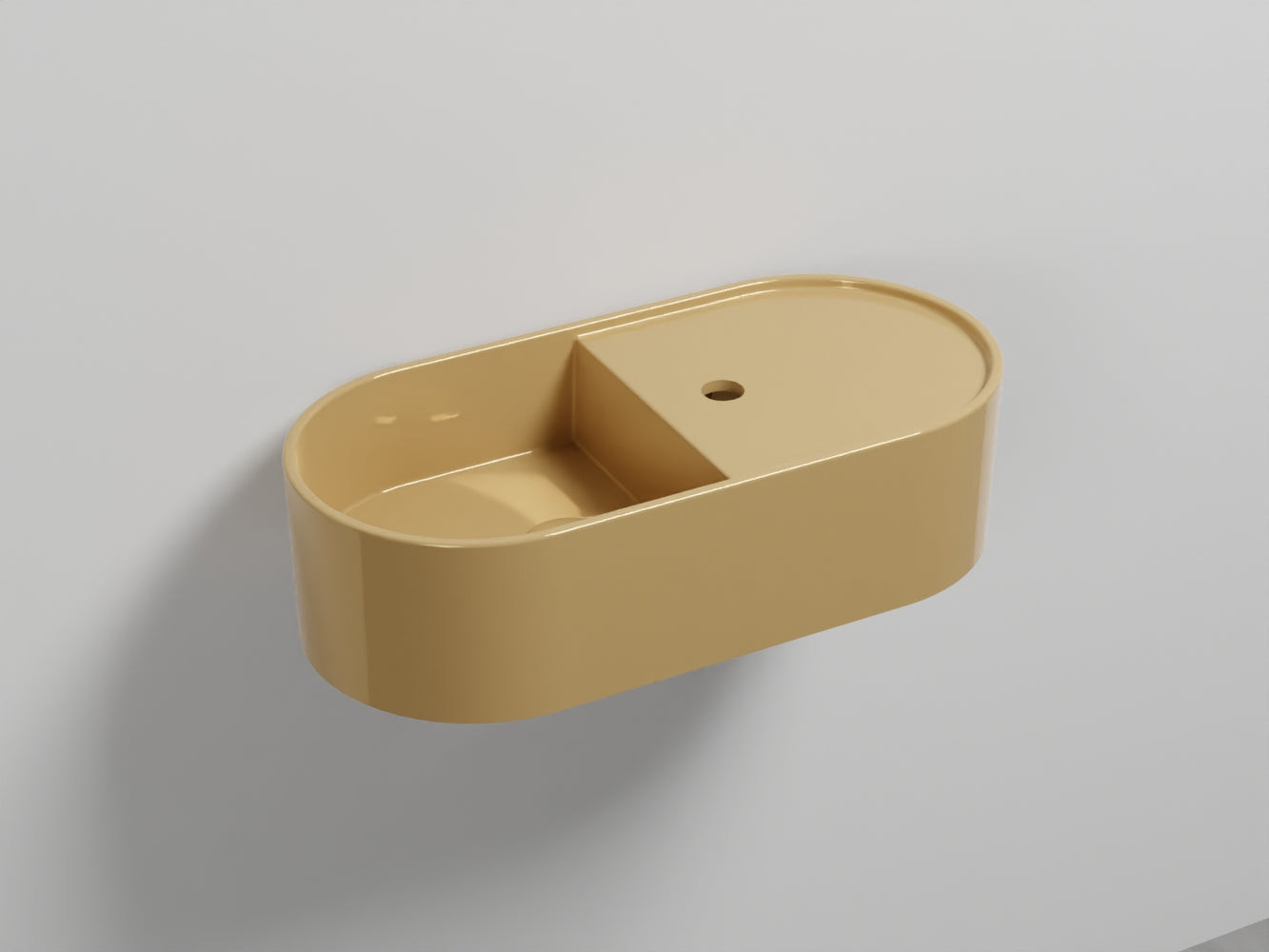 # LAVABO LES PETITES OVALE 60 MONOFORO - CIELO installazione sia sospesa che da appoggio per bagno