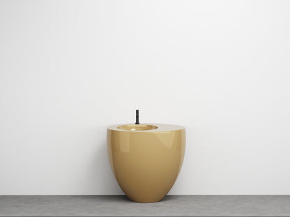 # LAVABO FREESTANDING LE GIARE - CIELO Realizzato in ceramica di alta qualità per un bagno  sinuoso e austero