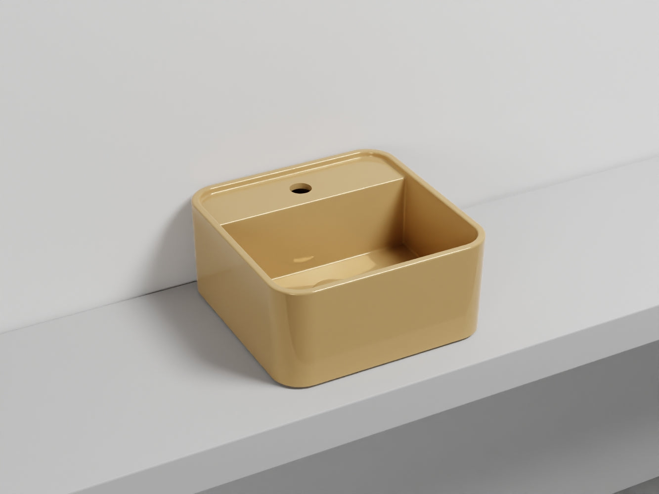 # LAVABO LES PETITES QUADRATO MONOFORO 35 - CIELO lavandino per bagno da appoggio