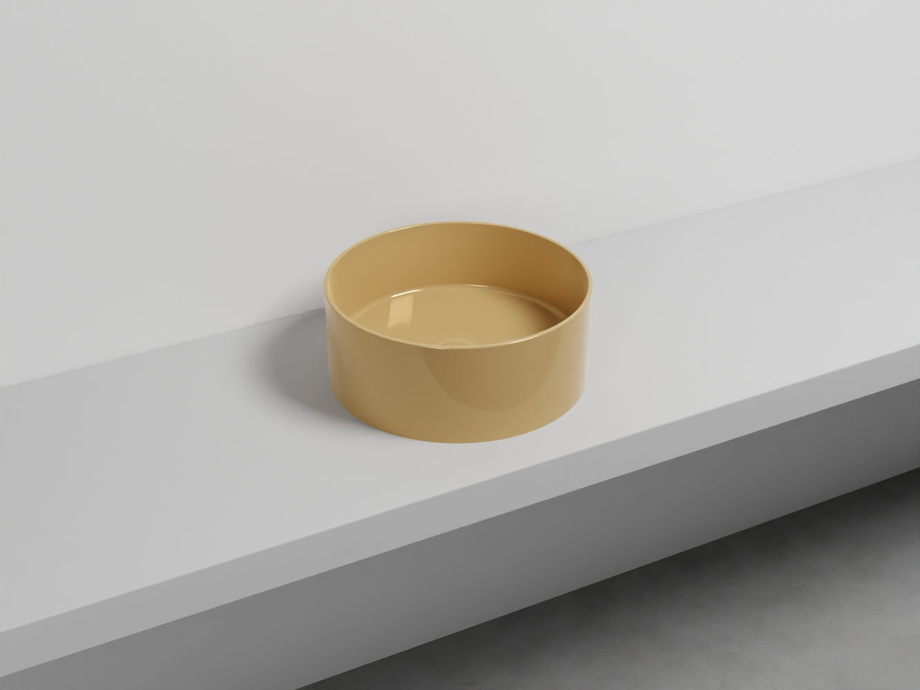 # LAVABO TONDO DA APPOGGIO THEO - CIELO in ceramica di alta qualità made in Italy per il tuo bagno