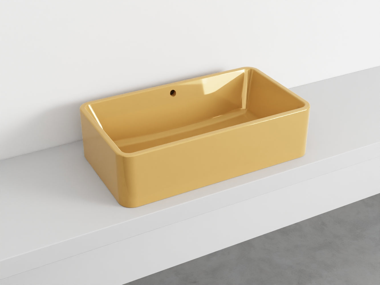 # LAVABO RETTANGOLARE da APPOGGIO 75x20H SHUI COMFORT - CIELO lavandino in ceramica per bagno