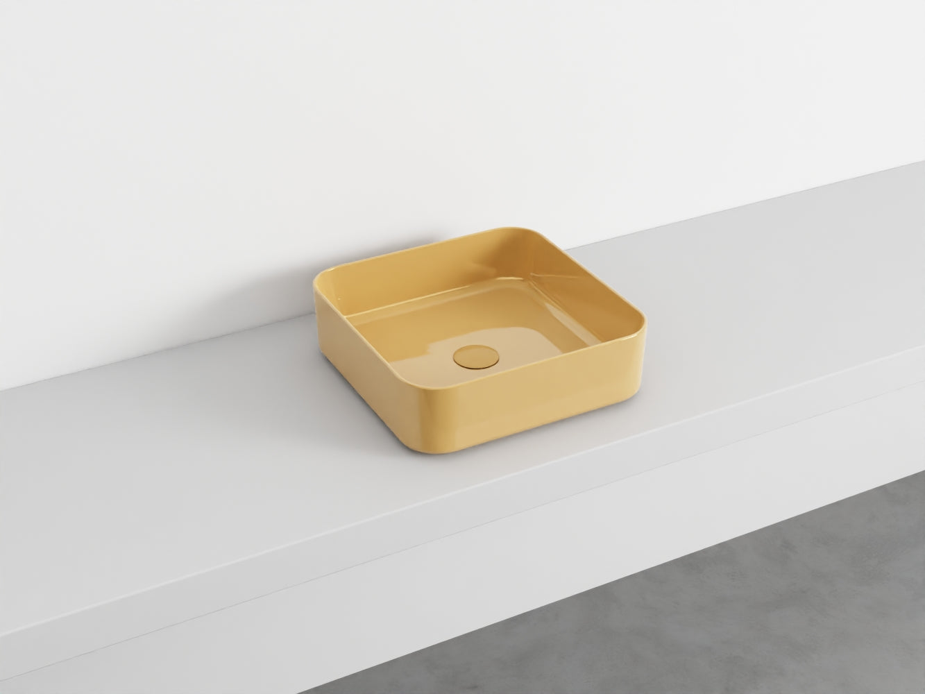 # LAVABO QUADRATO da APPOGGIO SHUI COMFORT - CIELO lavandino per bagno in ceramica