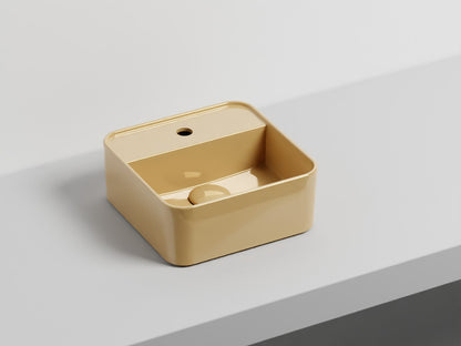 # LAVABO LES PETITES QUADRATO MONOFORO 28 - CIELO lavandino bagno da appoggio compatto