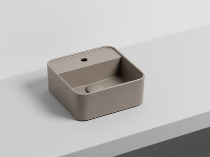 # LAVABO LES PETITES QUADRATO MONOFORO 28 - CIELO lavandino bagno da appoggio compatto