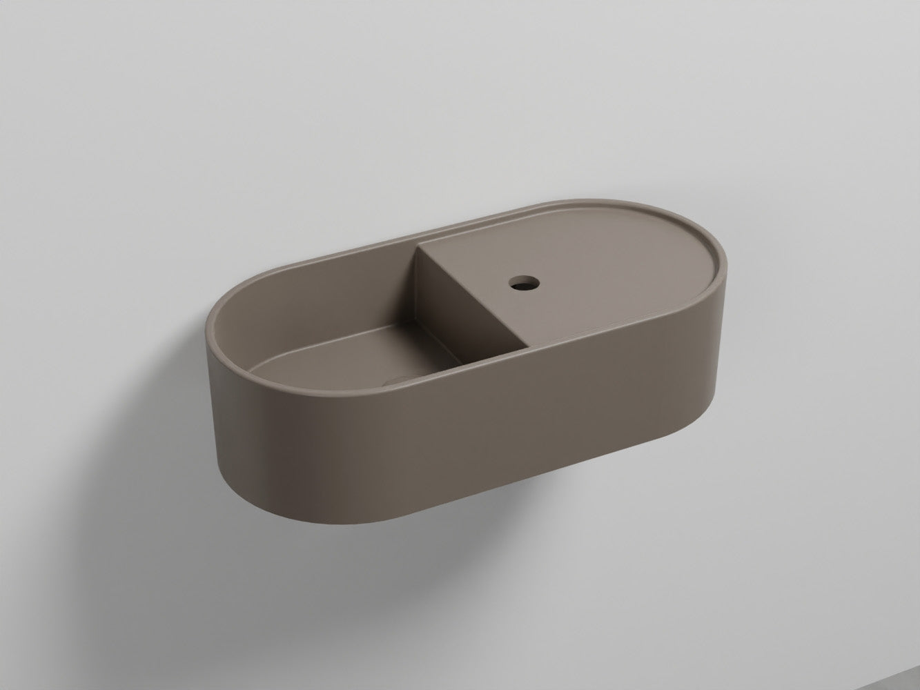 # LAVABO LES PETITES OVALE 60 MONOFORO - CIELO installazione sia sospesa che da appoggio per bagno