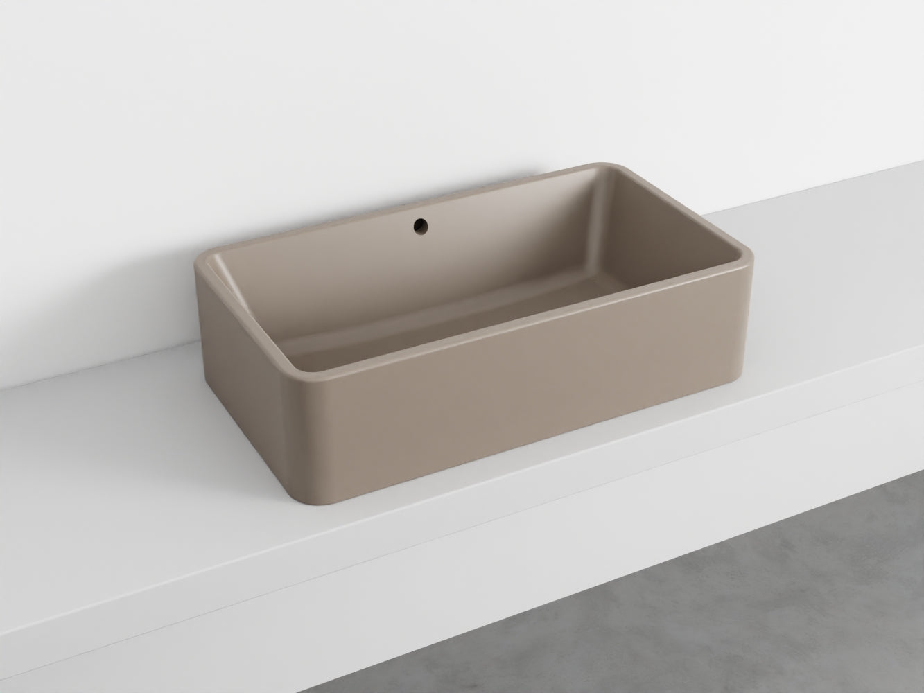 # LAVABO RETTANGOLARE da APPOGGIO 75x20H SHUI COMFORT - CIELO lavandino in ceramica per bagno