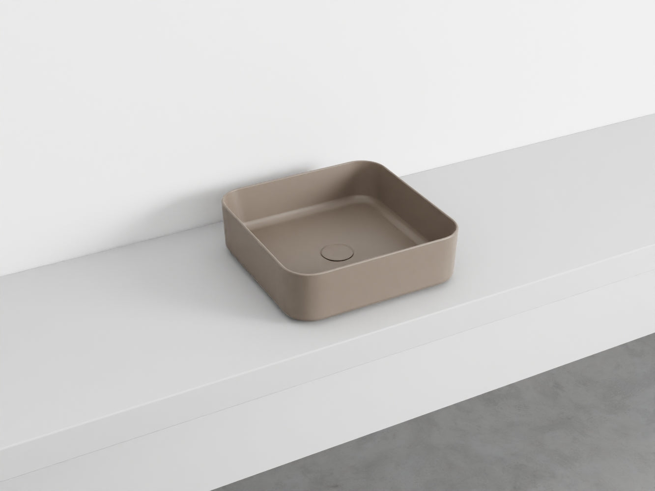 # LAVABO QUADRATO da APPOGGIO SHUI COMFORT - CIELO lavandino per bagno in ceramica