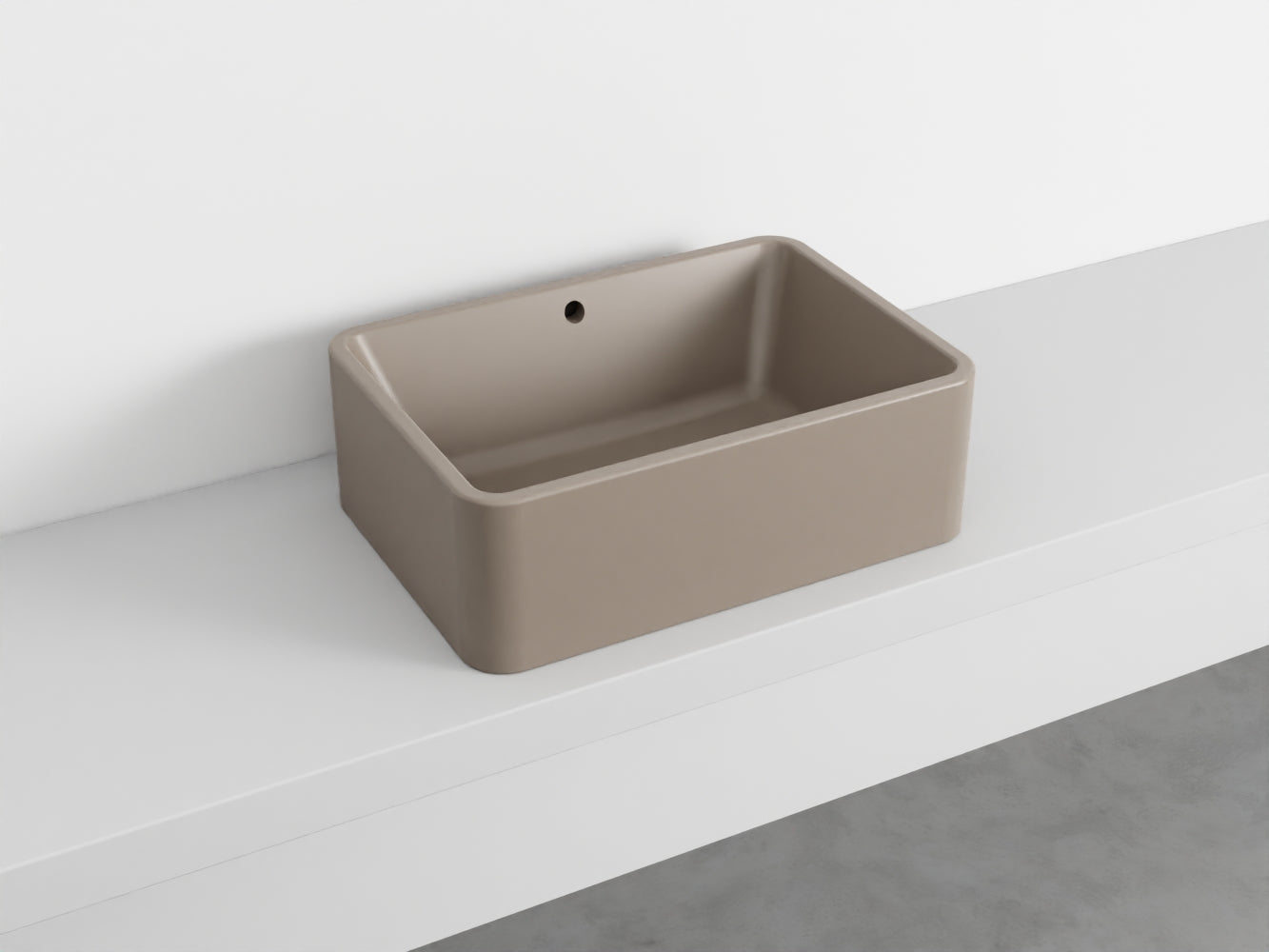 # LAVABO RETTANGOLARE da APPOGGIO 60x20H SHUI COMFORT - CIELO lavandino in ceramica per bagno